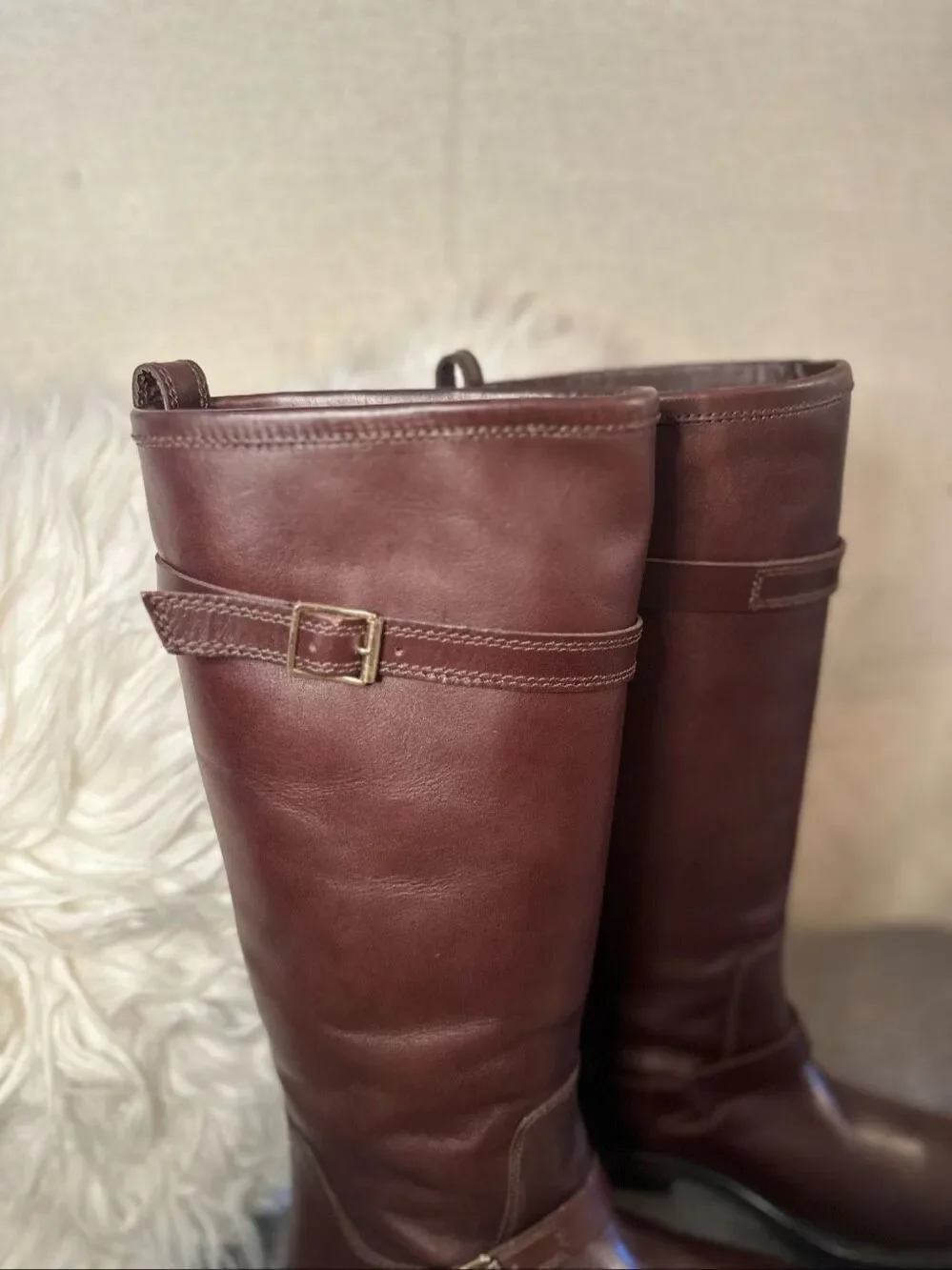 New Steve Madden, Sady Brown, leather riding boots, knee-high
